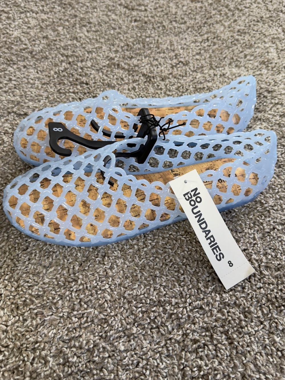 No Boundaries Pale Blue Jelly Mules
